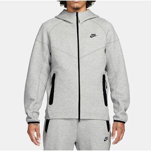 Nike Tech Fleece Windrunner Hooded Jacket Men's XL Heather Grey Black Pockets LE